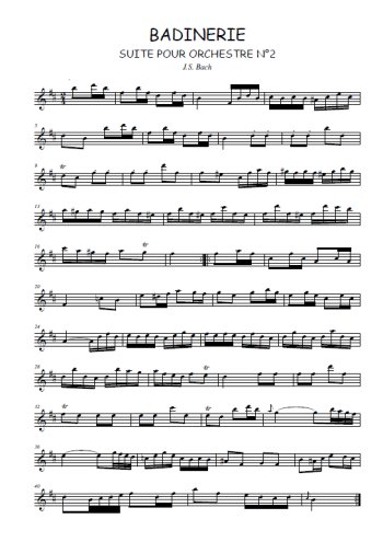 Badinerie, suite N°2 de J-S Bach
